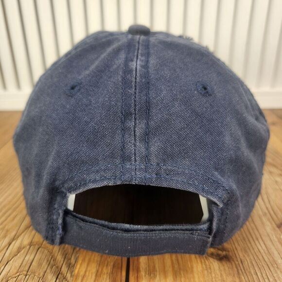 VTG Corona Crown Strapback Hat Cap Blue Canvas Beer Beach Cerveza Distressed Sun - Picture 5 of 10